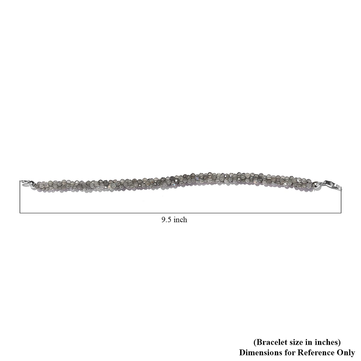 Ankur Treasure Chest Malagasy Labradorite Twisted Beaded Bracelet in Sterling Silver (7.25 In) 30.25 ctw image number 4