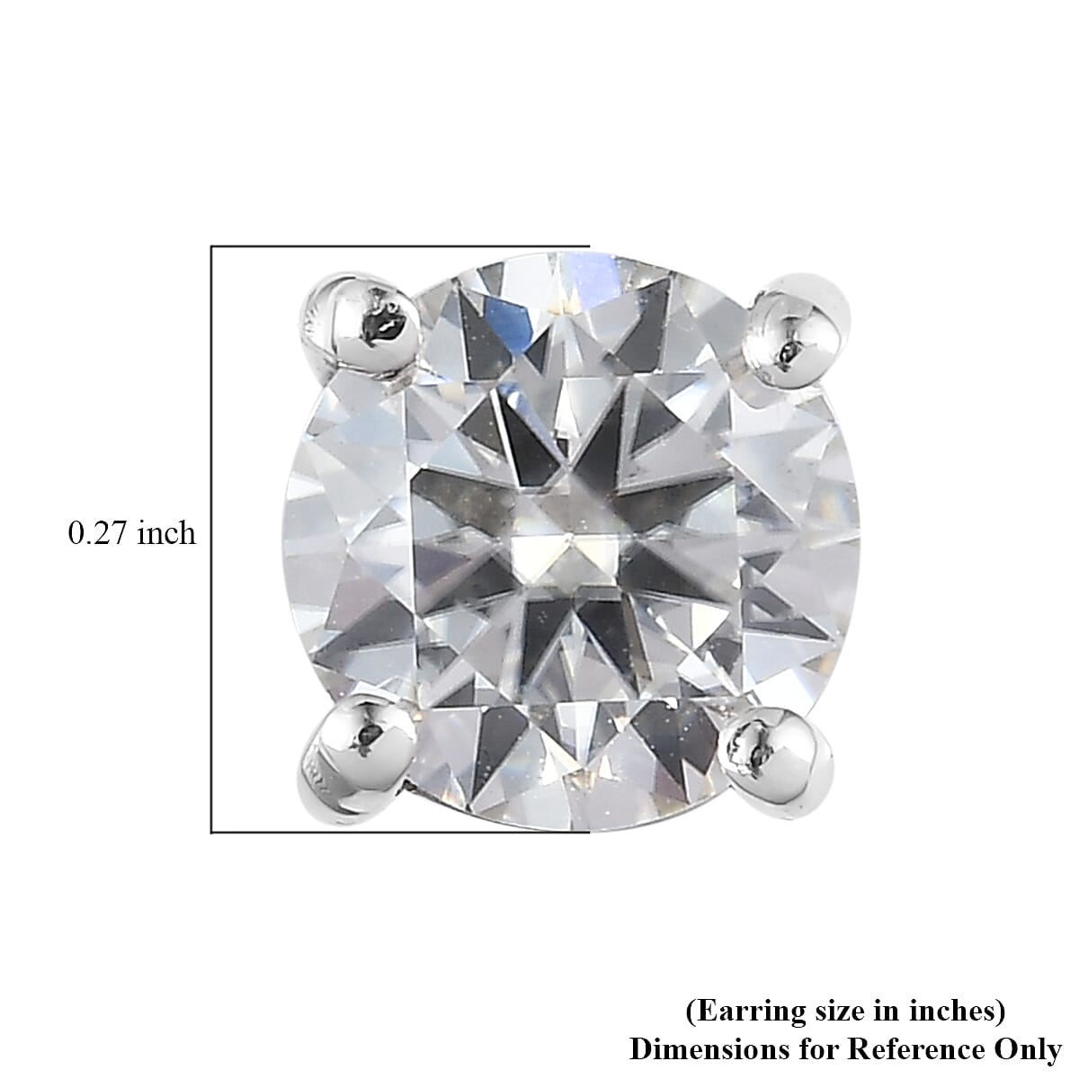 Moissanite Earrings in Platinum Over Sterling Silver 1.85 ctw image number 6