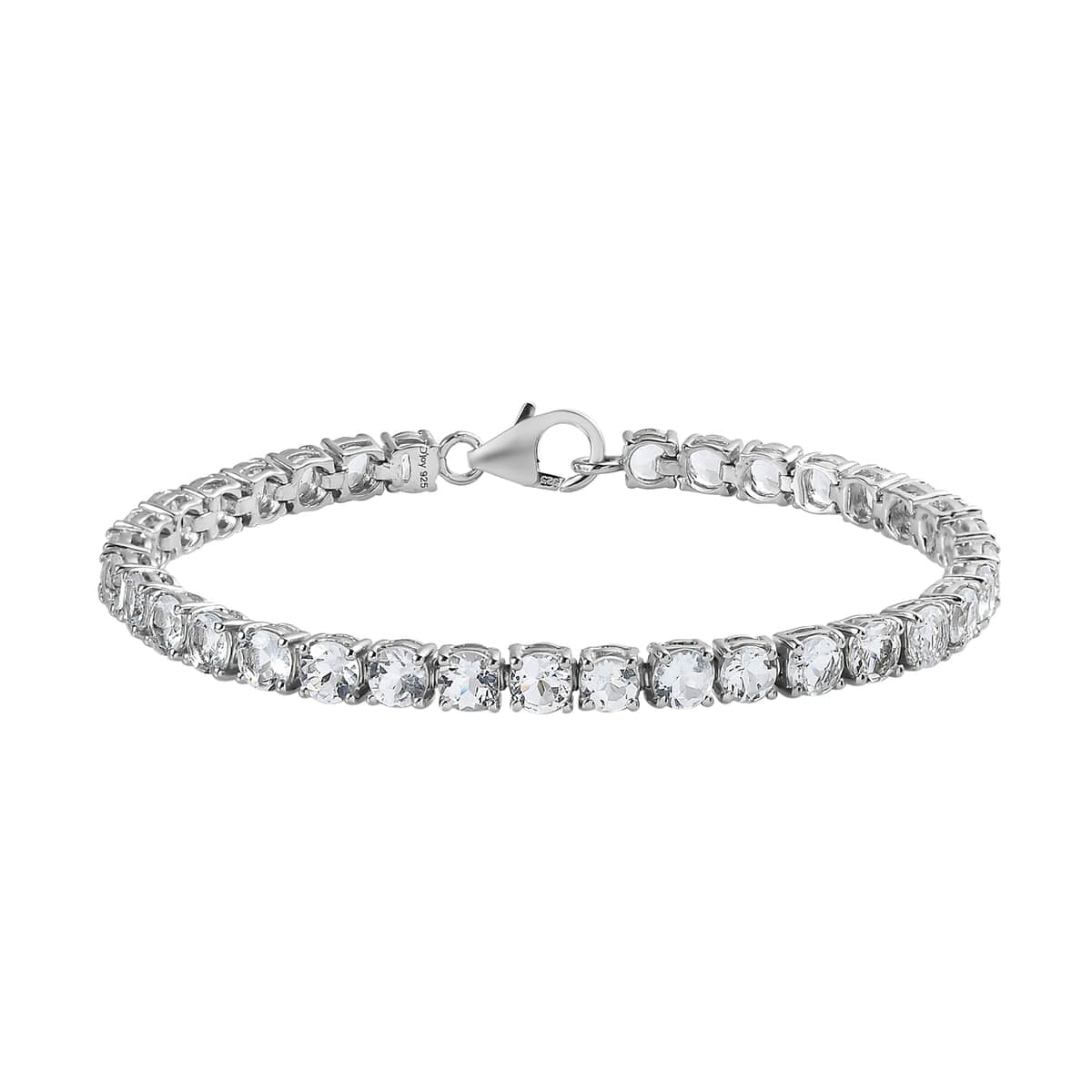 TLV Premium Brazilian Goshenite Tennis Bracelet in Platinum Over Sterling Silver (6.50 In) 9.65 ctw image number 0