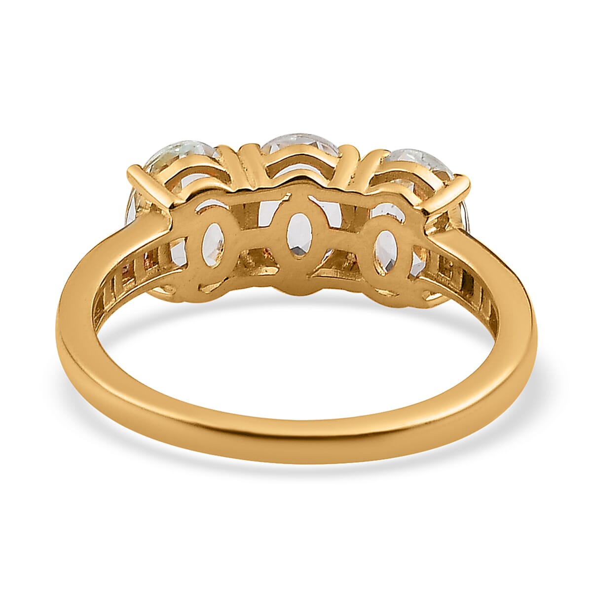 Premium Brazilian Goshenite and Diamond Ring in Vermeil Yellow Gold Over Sterling Silver (Size 8.0) 2.00 ctw image number 4