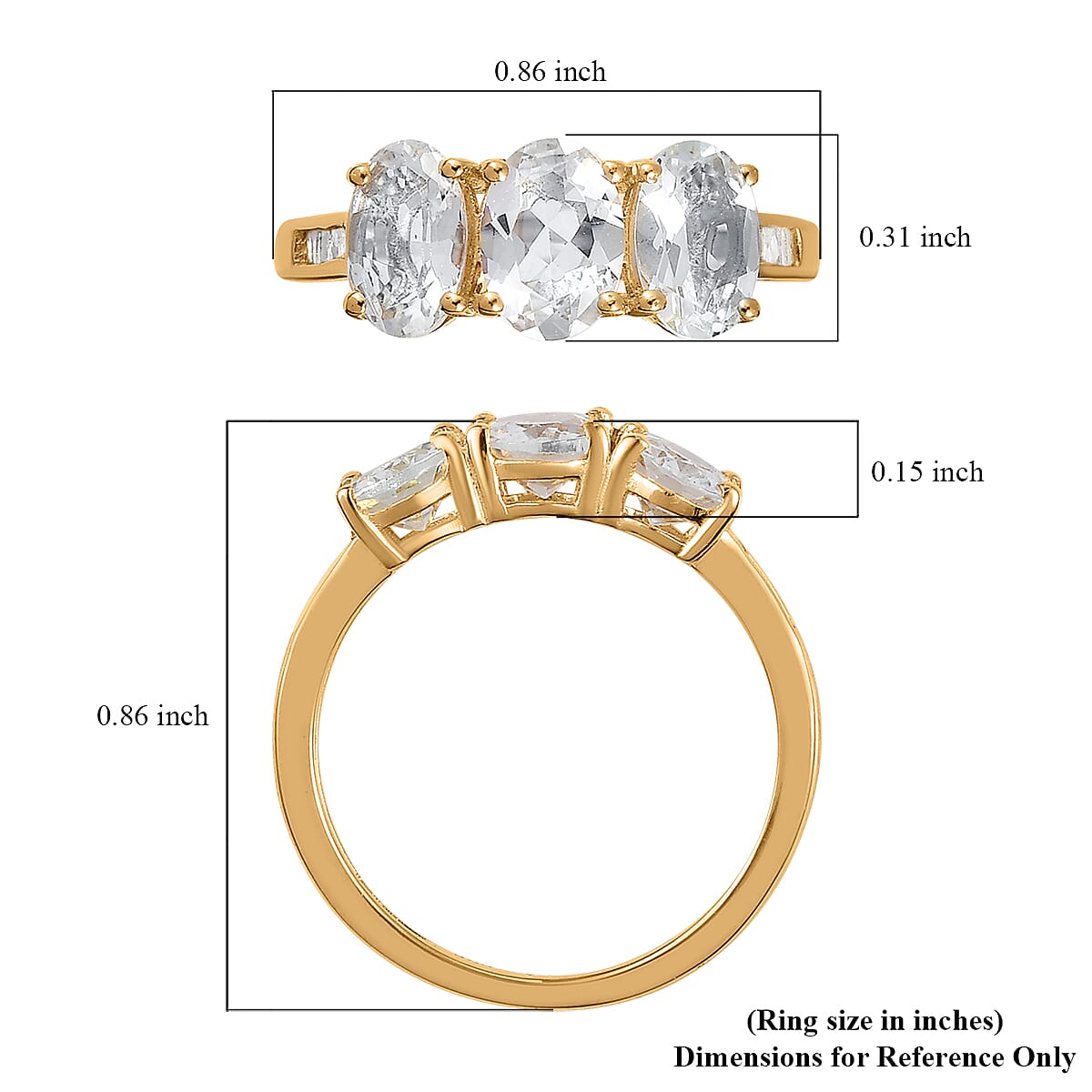 Premium Brazilian Goshenite and Diamond Ring in Vermeil Yellow Gold Over Sterling Silver (Size 8.0) 2.00 ctw image number 5