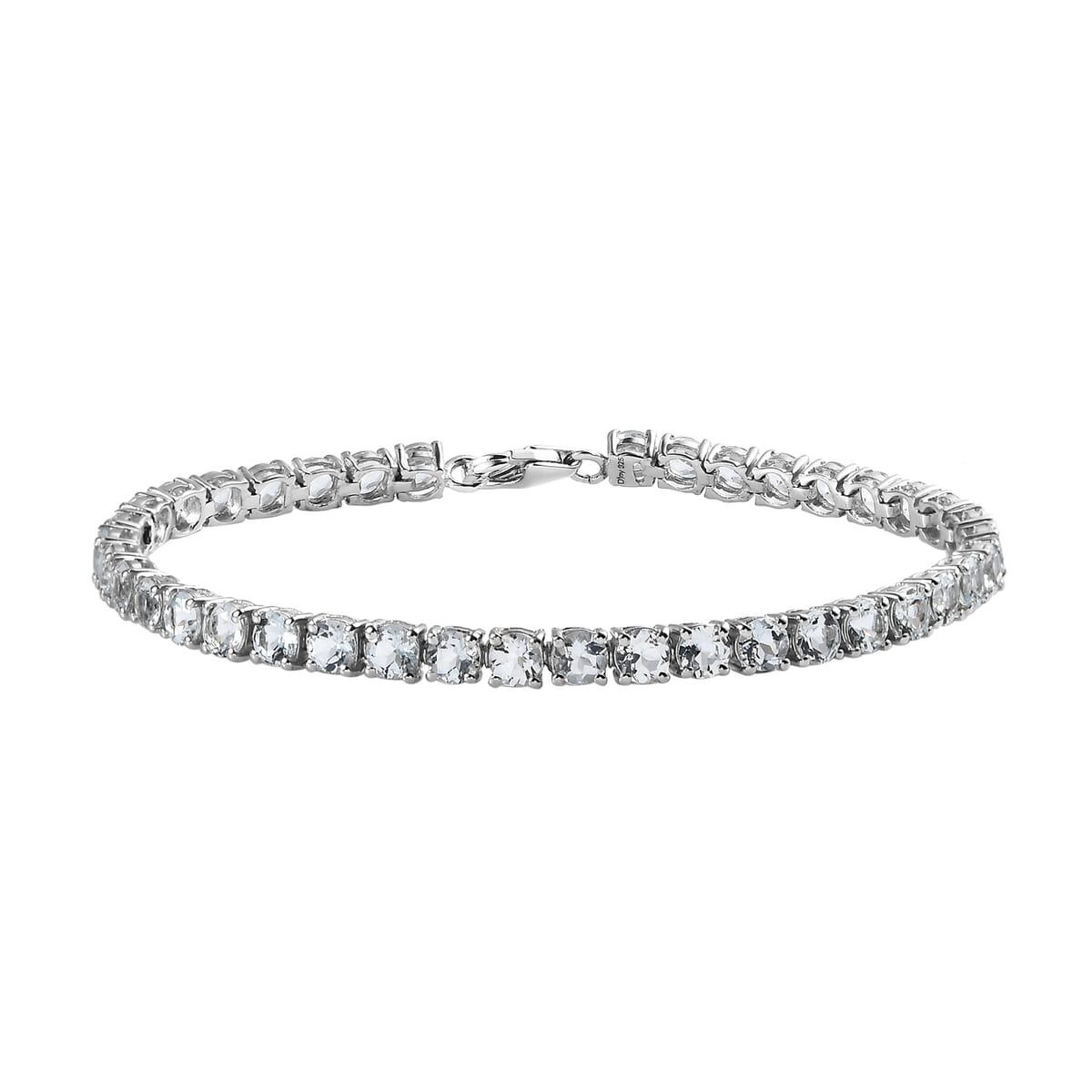 Premium Brazilian Goshenite Tennis Bracelet in Platinum Over Sterling Silver (7.25 In) 10.10 ctw image number 0
