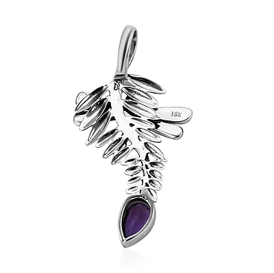 Bali Legacy Amethyst Dragonfly Pendant in Sterling Silver 0.20 ctw