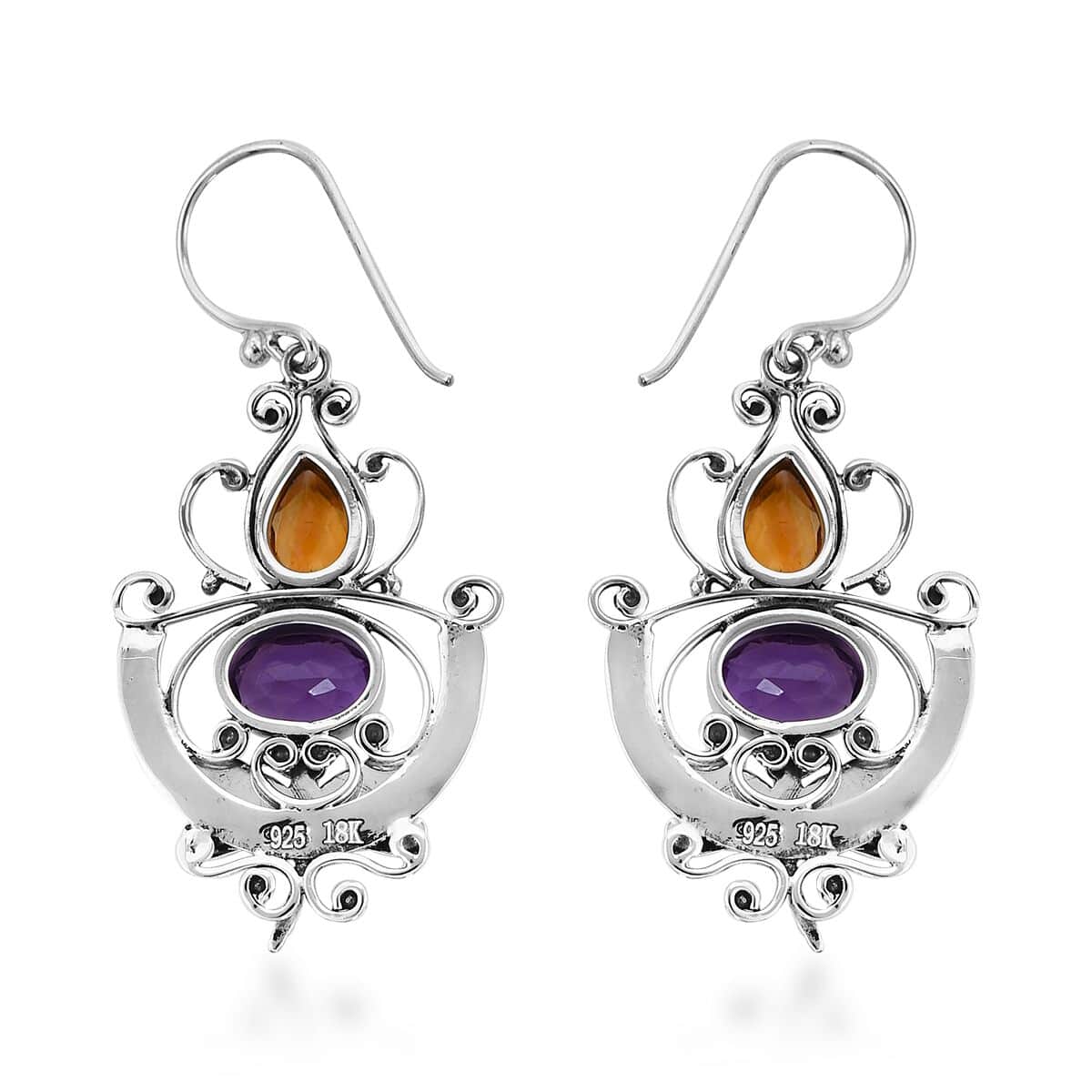 Silver Amethyst Earrings