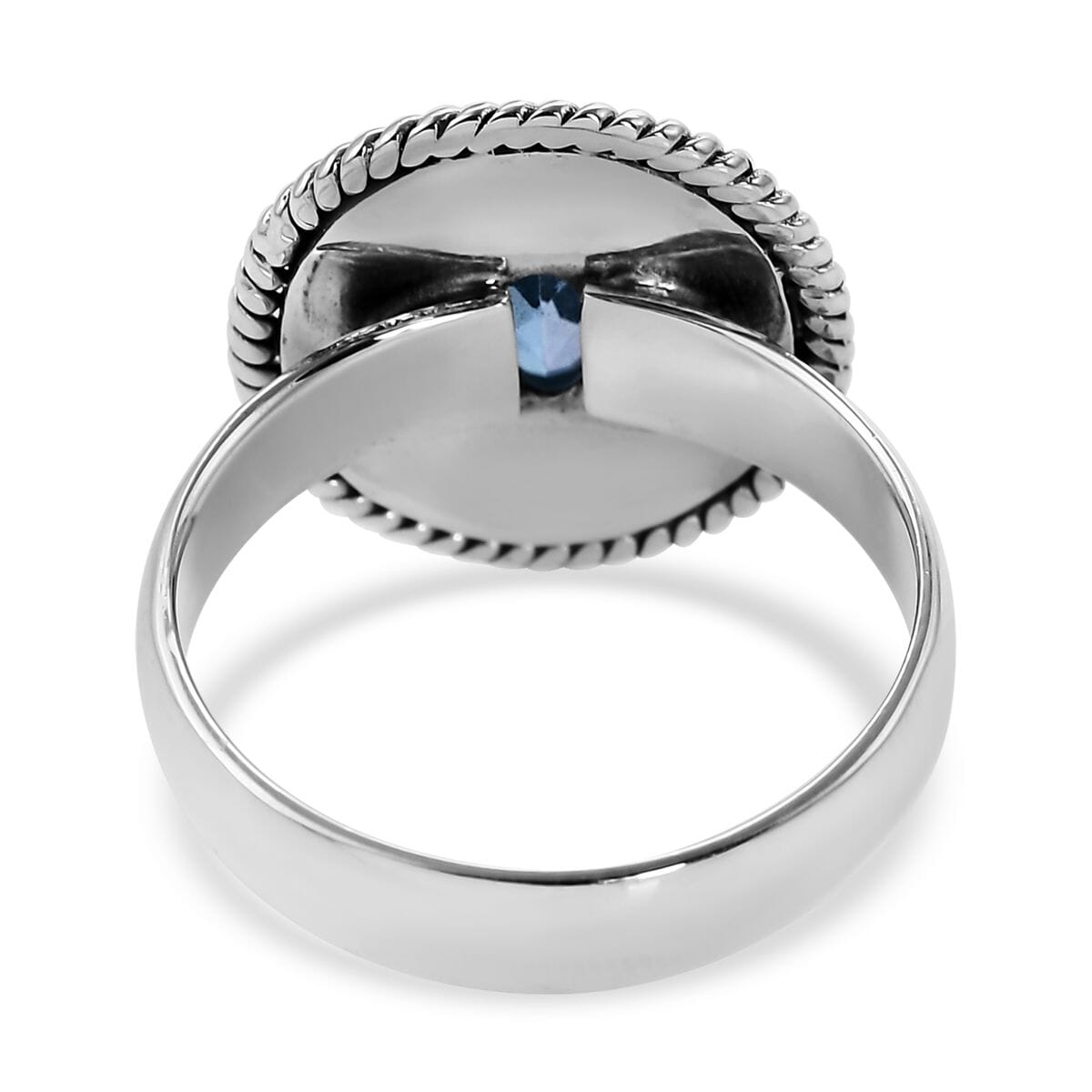 BALI LEGACY Swiss Blue Topaz Ring in Sterling Silver (Size 10.0) 0.20 ctw image number 3