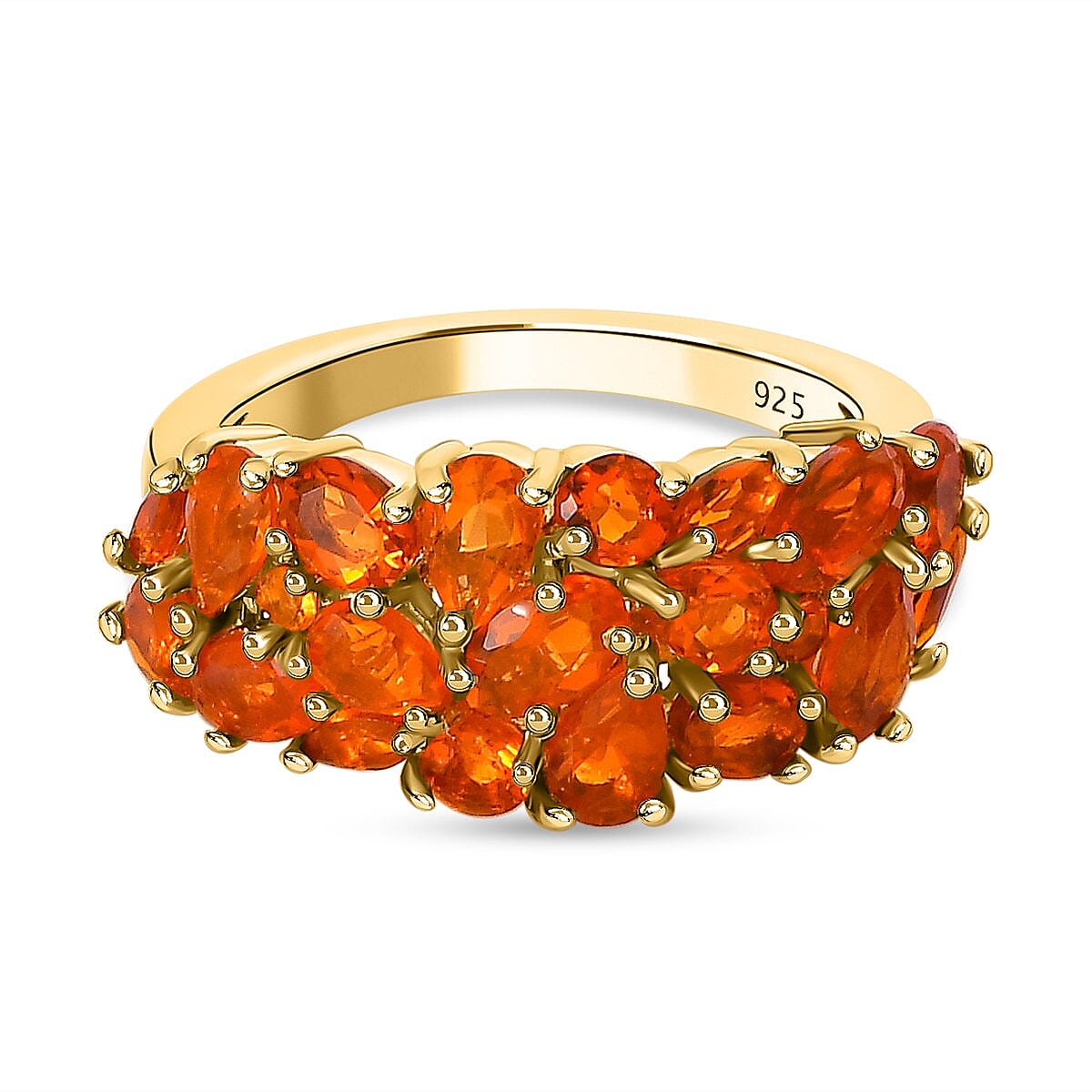 Fire Opal 2.21 ctw Ring in 14K YG Over Sterling Silver (Size 6.5)