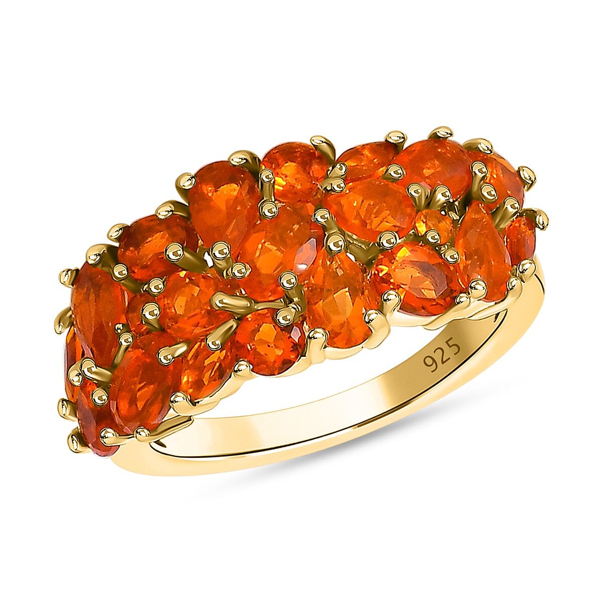 Fire Opal 2.21 ctw Ring in 14K YG Over Sterling Silver (Size 6.5)