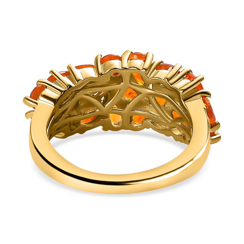 Fire Opal 2.21 ctw Ring in 14K YG Over Sterling Silver (Size 6.5)