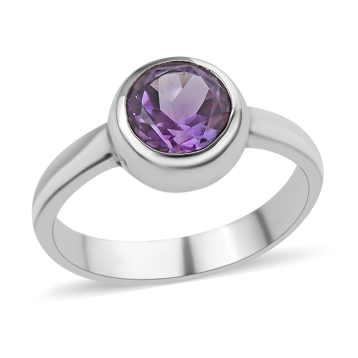 BALI LEGACY Amethyst Solitaire Ring in Sterling Silver 0.25 ctw image number 0