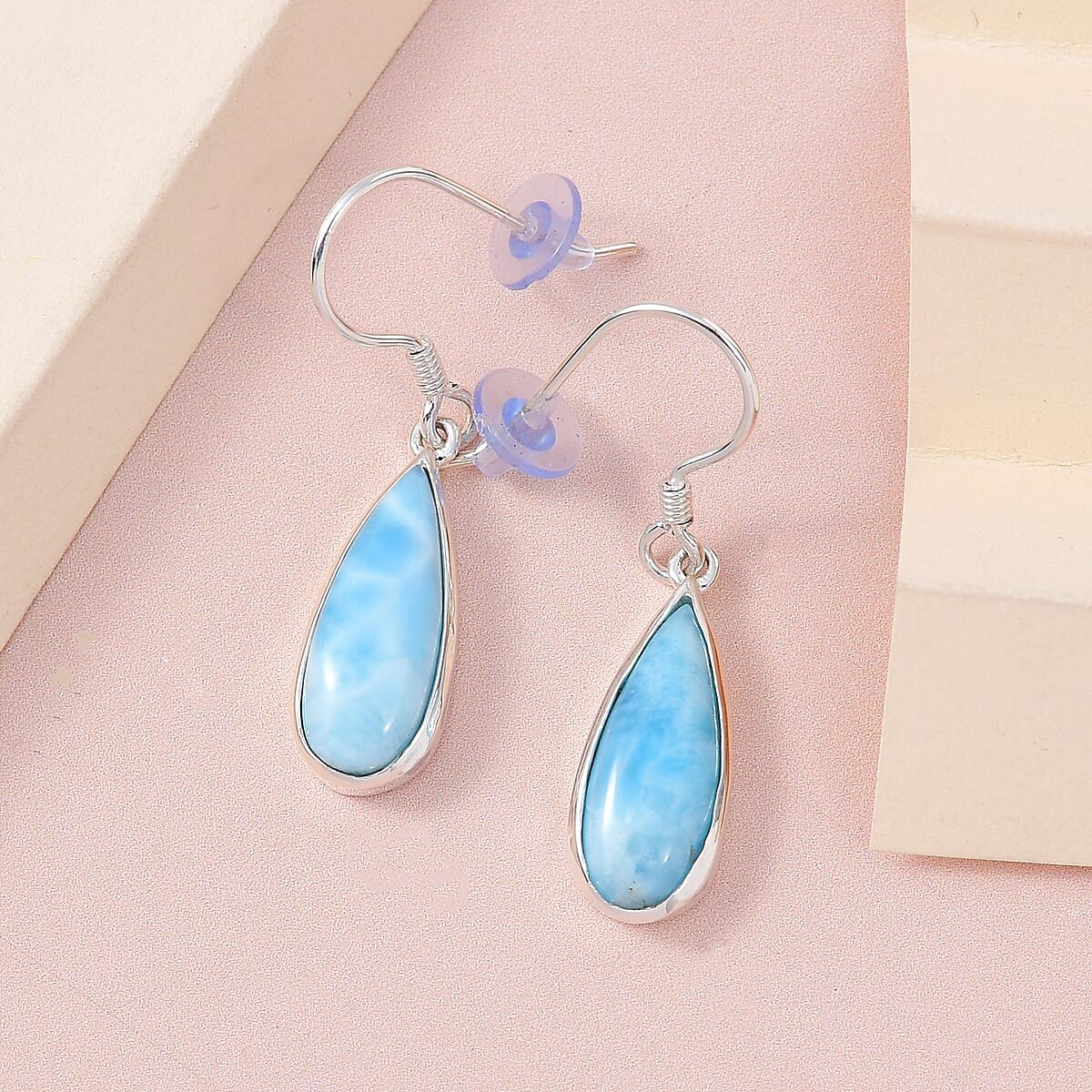 Artisan Crafted Larimar Drop Earrings in Sterling Silver 10.25 ctw image number 1