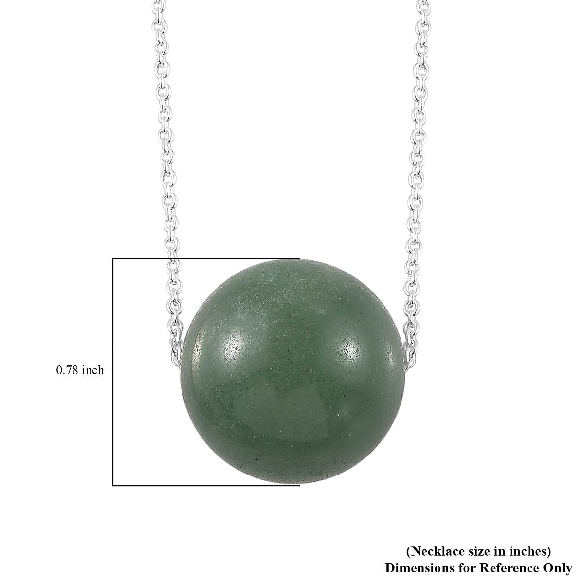 Green Aventurine Necklace 20 Inches in Sterling Silver 51.00 ctw image number 5
