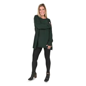 Tamsy Forest Green Knit Sweater