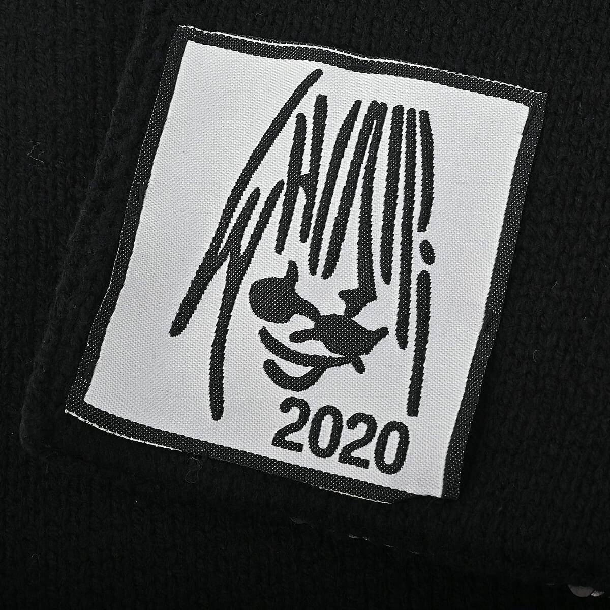 WHOOPI GOLDBERG Holiday Collection Hello 2021 Black Sequins Scarf image number 2