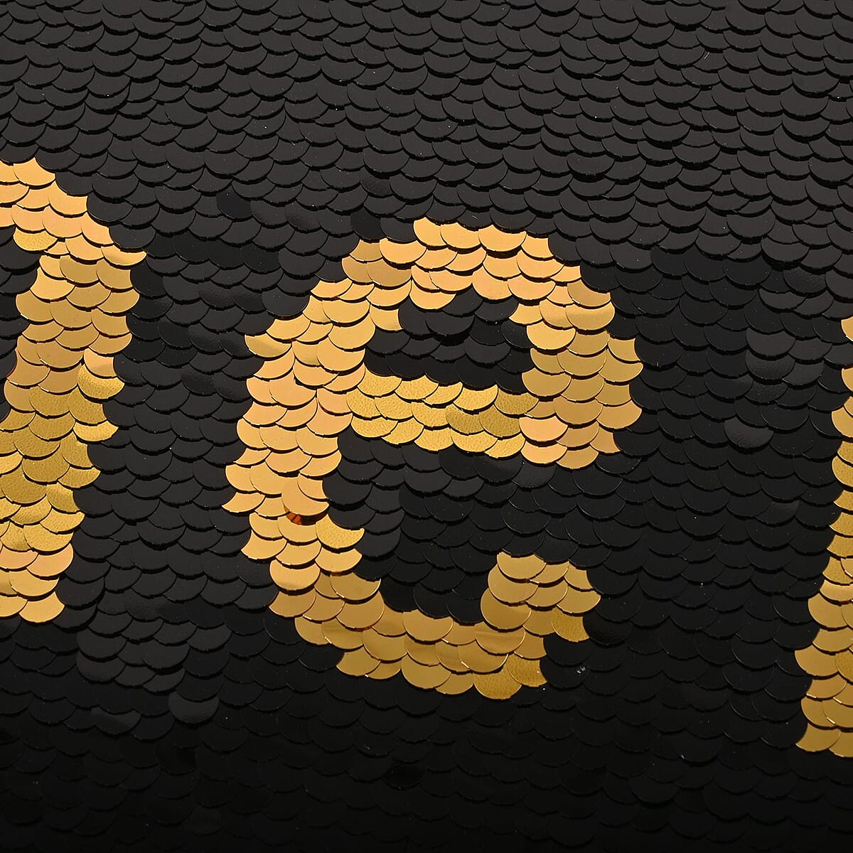 WHOOPI GOLDBERG Holiday Collection Hello 2021 Black Sequins Scarf image number 3