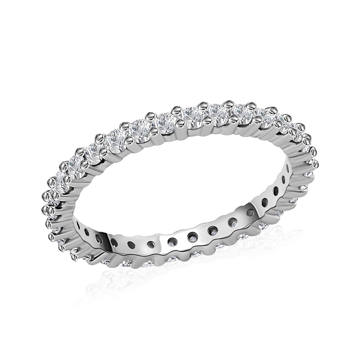 Rhapsody 950 Platinum Diamond E-F VS Eternity Band Ring (Size 9.0) 1.00 ctw image number 0