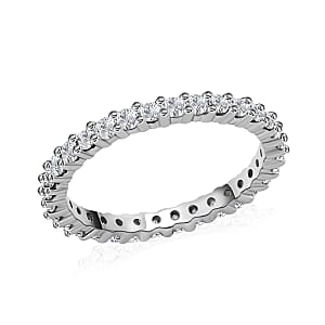 Rhapsody 950 Platinum Diamond E-F VS Eternity Band Ring (Size 9.0) 1.00 ctw