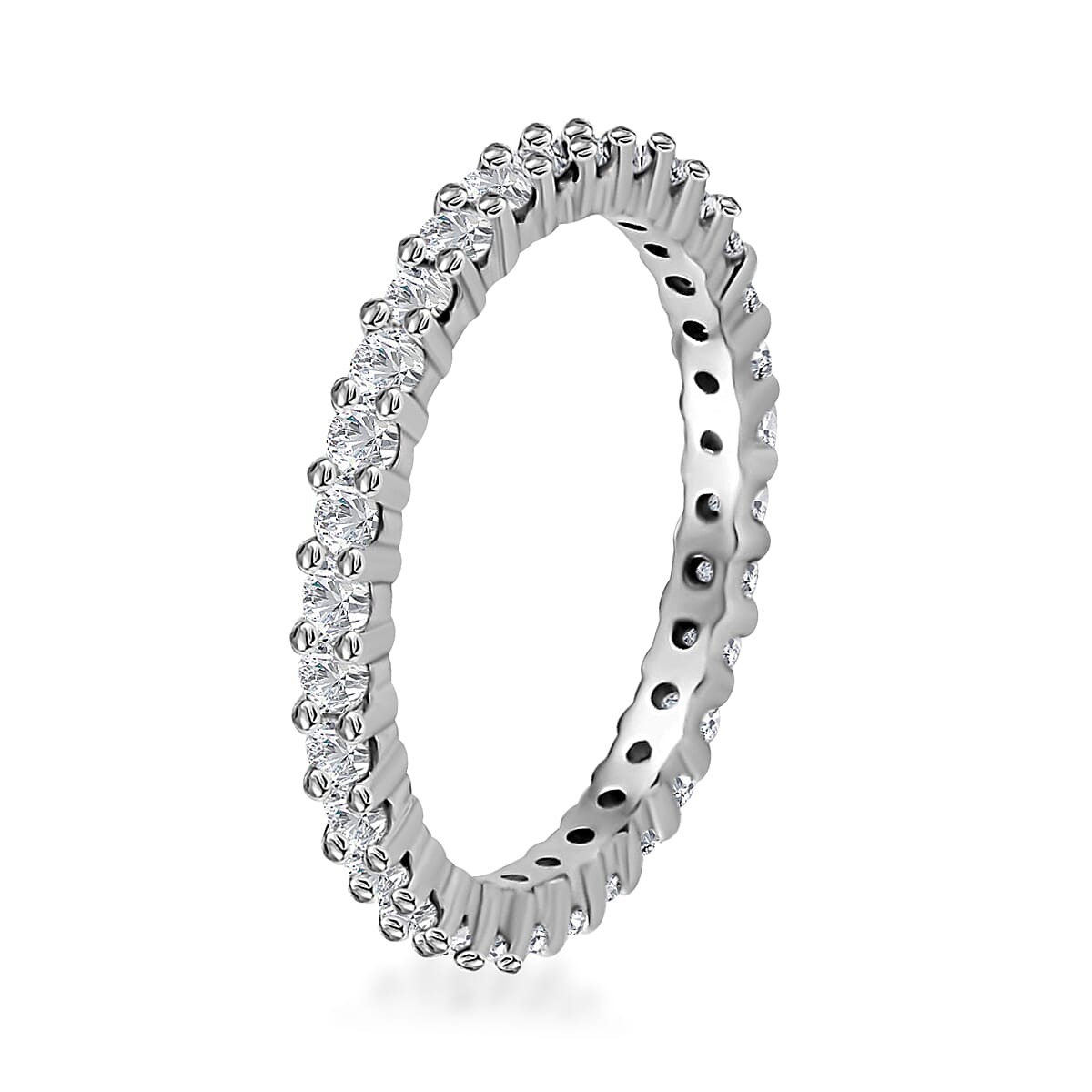 Rhapsody 950 Platinum Diamond E-F VS Eternity Band Ring (Size 9.0) 1.00 ctw image number 2
