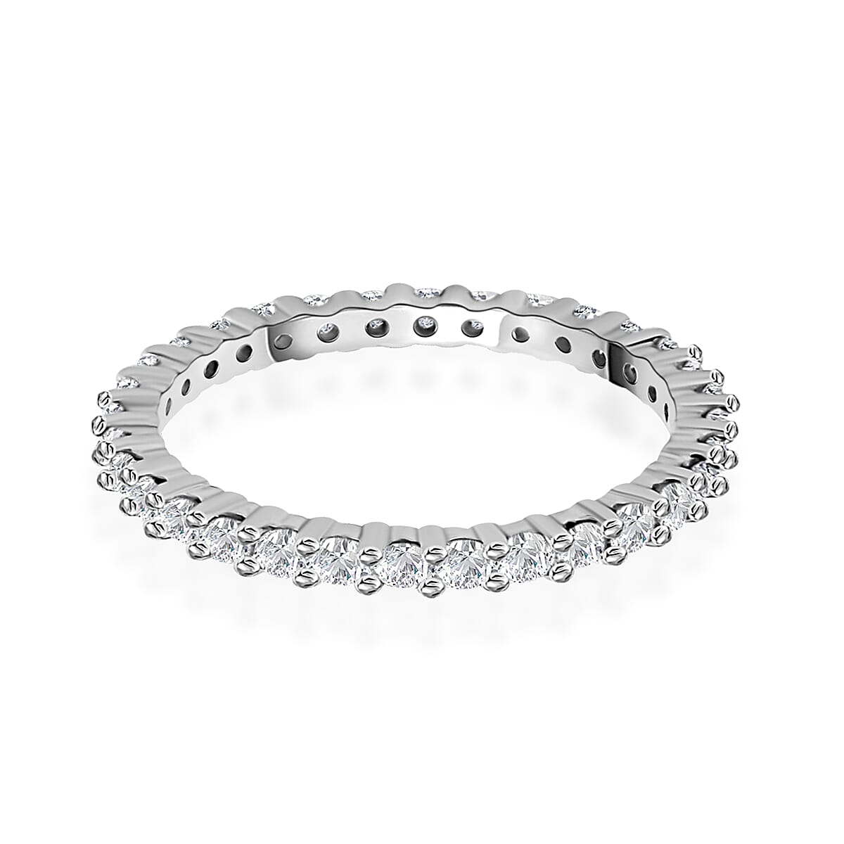 Rhapsody 950 Platinum Diamond E-F VS Eternity Band Ring (Size 9.0) 1.00 ctw image number 3