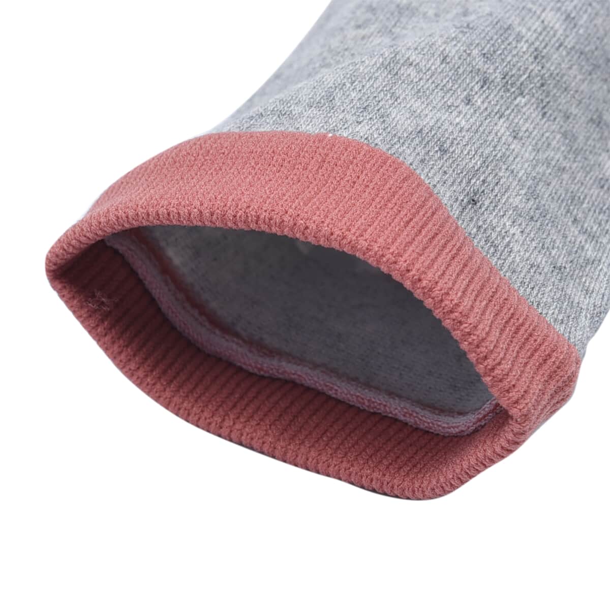 Set of 2 Pairs Gray Zipper Copper Compression Socks with Open Toe (S/M)-15-20mmHg image number 3