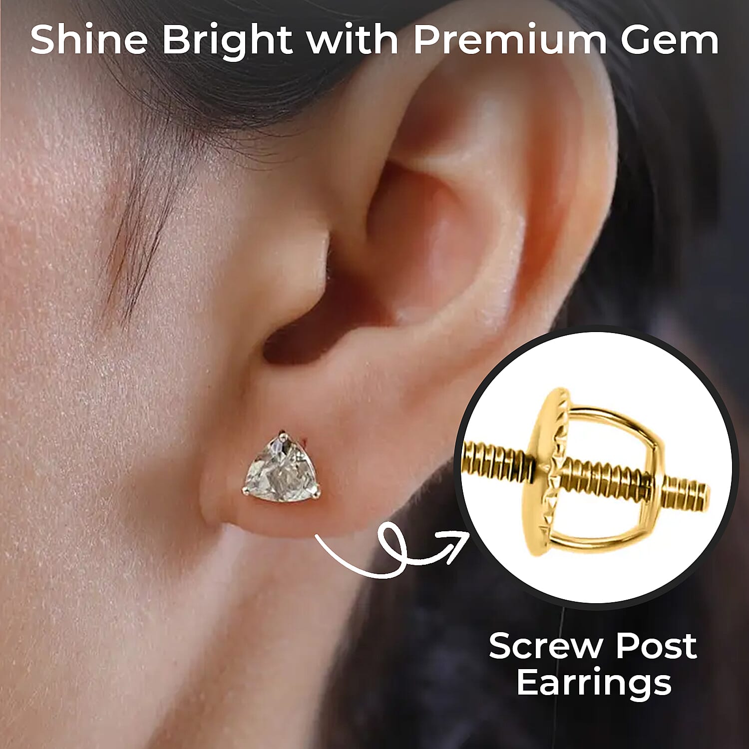 AAA Turkizite 2.70 ctw Earrings in 18K Yellow Gold, Gold Solitaire Studs, Gold Jewelry Gifts