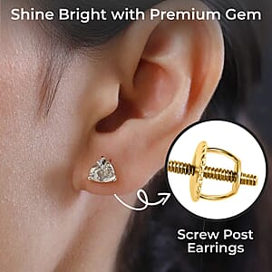 AAA Turkizite 2.70 ctw Earrings in 18K Yellow Gold, Gold Solitaire Studs, Gold Jewelry Gifts