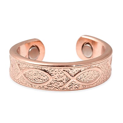 Rugged Pattern Ring in Rosetone (Size 7)