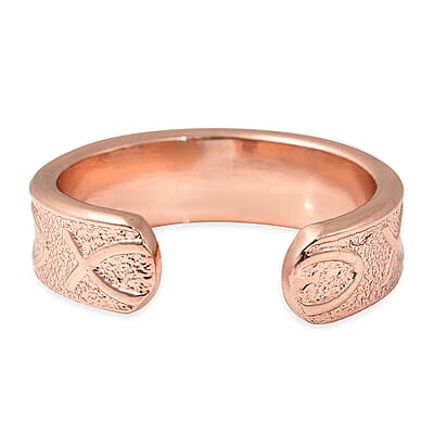 Rugged Pattern Ring in Rosetone (Size 7)