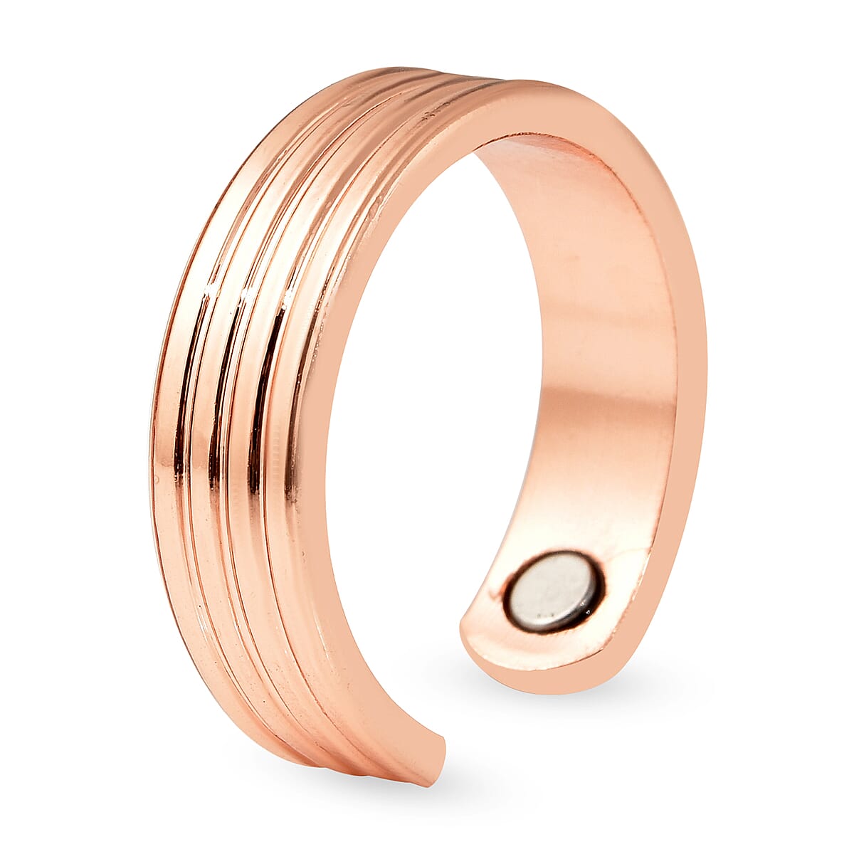 Lining Pattern Ring in Rosetone (Size 7.0) image number 4