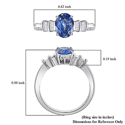 Iliana 18K White Gold AAA Royal Ceylon Sapphire and G-H SI Diamond Ring (Size 10.0) 1.40 ctw