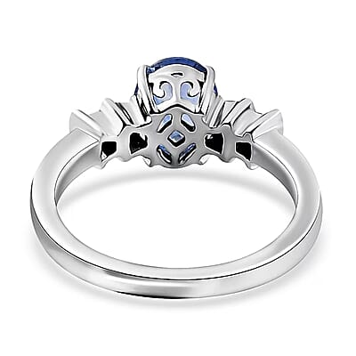 Iliana 18K White Gold AAA Royal Ceylon Sapphire and G-H SI Diamond Ring (Size 10.0) 1.40 ctw