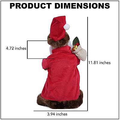Homesmart Red and Green Dancing Saint Nick Santa Claus Electric Toy with Music (3xAA Battery Not Included)