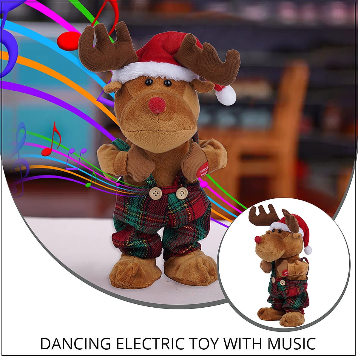 Homesmart Dancing Reindeer Electric Toy with Music (3xAA Battery Not Included) image number 1