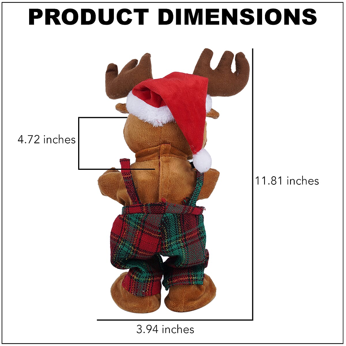 Homesmart Dancing Reindeer Electric Toy with Music (3xAA Battery Not Included) image number 3
