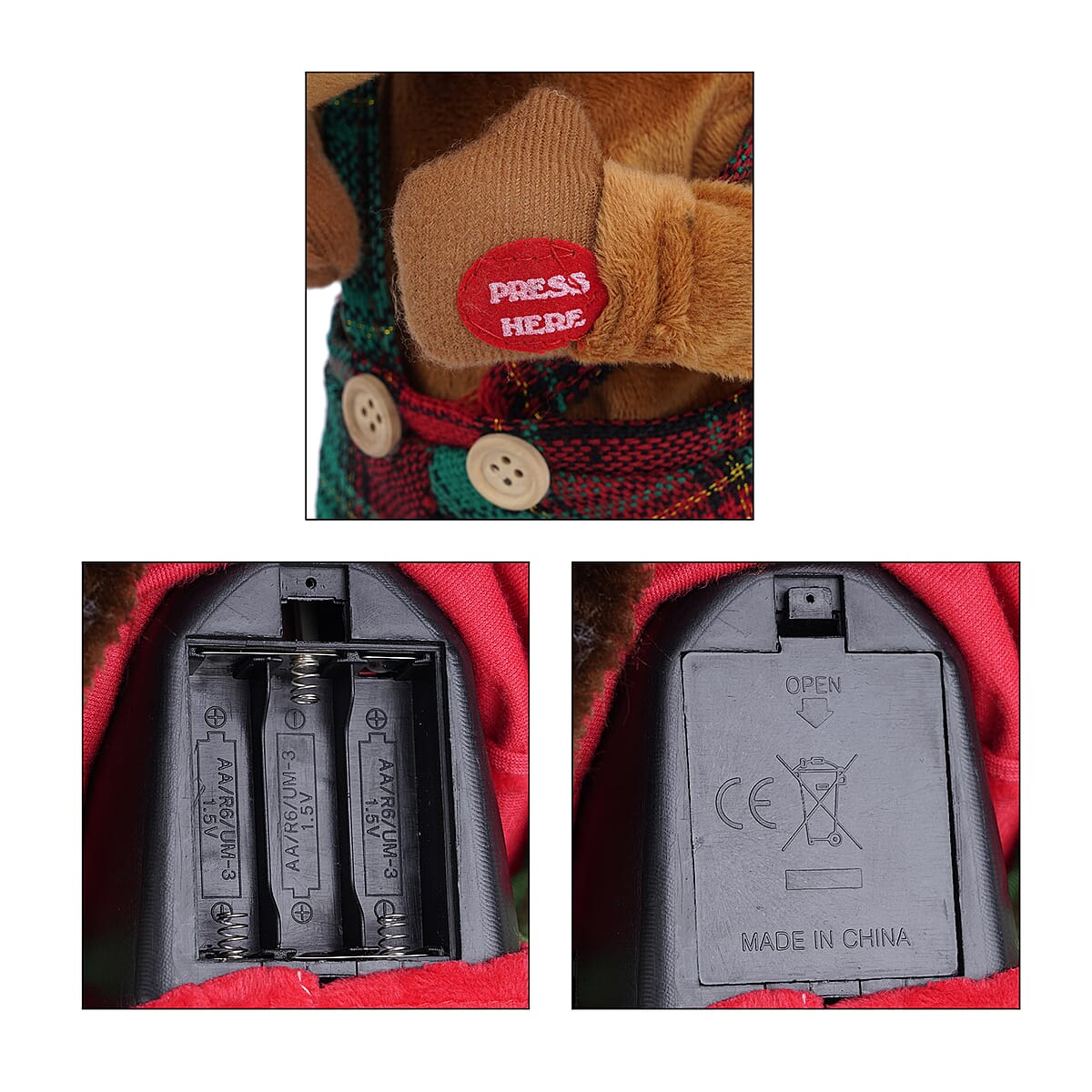 Homesmart Dancing Reindeer Electric Toy with Music (3xAA Battery Not Included) image number 4