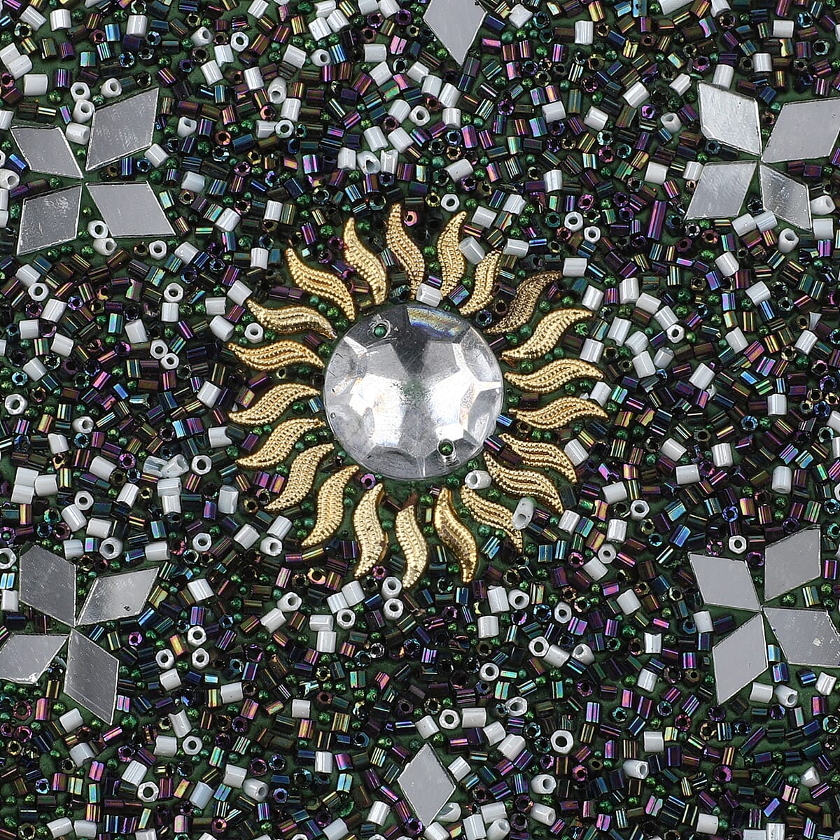 Green Beaded Box with Paper Diary & Pen image number 6