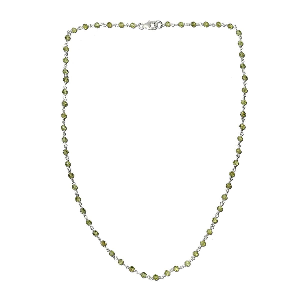 Ankur Treasure Chest Peridot Beaded Necklace 20 Inches in Sterling Silver 12.25 ctw image number 0