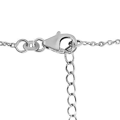 Brazilian Golden Apatite and White Zircon Necklace 18-20 Inches in Platinum Over Sterling Silver 4.15 ctw