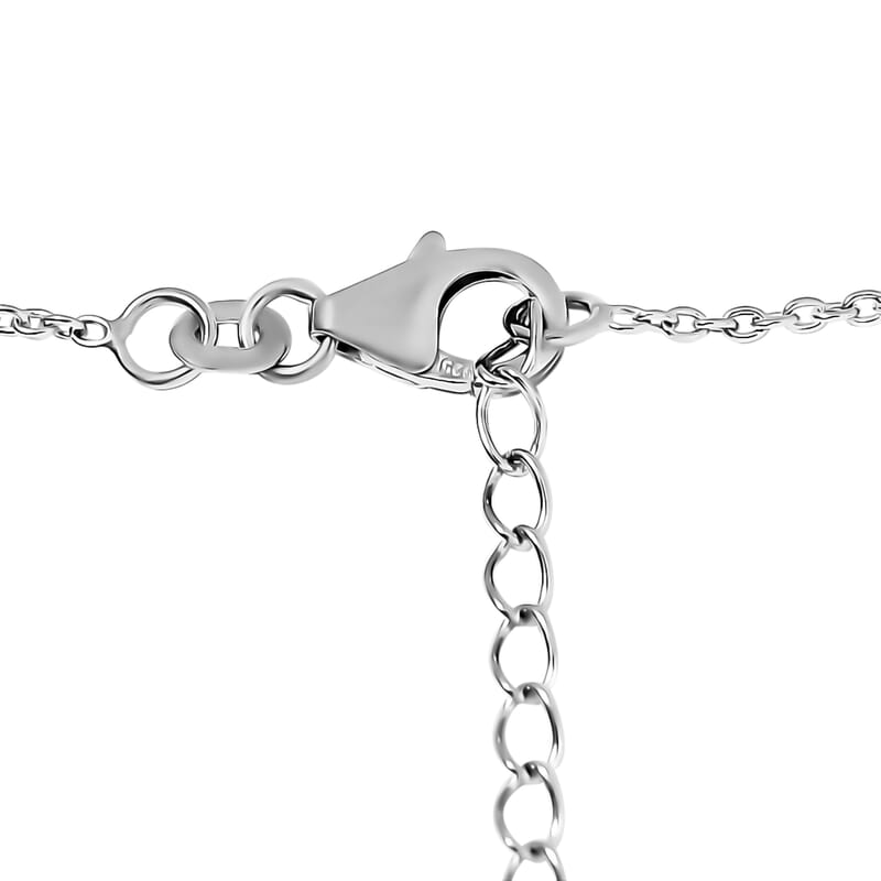 Brazilian Golden Apatite and White Zircon Necklace 18-20 Inches in Platinum Over Sterling Silver 4.15 ctw