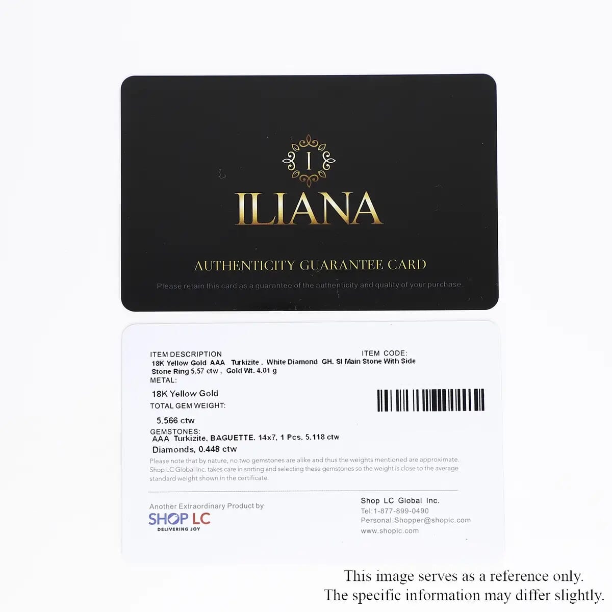 ILIANA 18K Yellow Gold AAA Turkizite and G-H SI Diamond Halo Ring 3.90 Grams 5.50 ctw image number 7