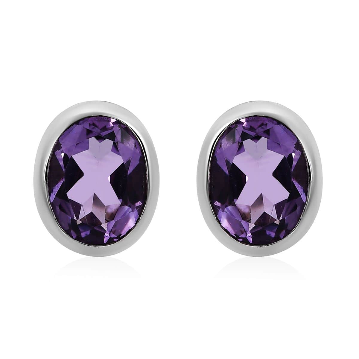 Mother’s Day Gift Bali Legacy Amethyst Stud Earrings in Sterling Silver 0.40 ctw image number 0