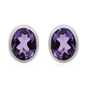 Mother’s Day Gift Bali Legacy Amethyst Stud Earrings in Sterling Silver 0.40 ctw
