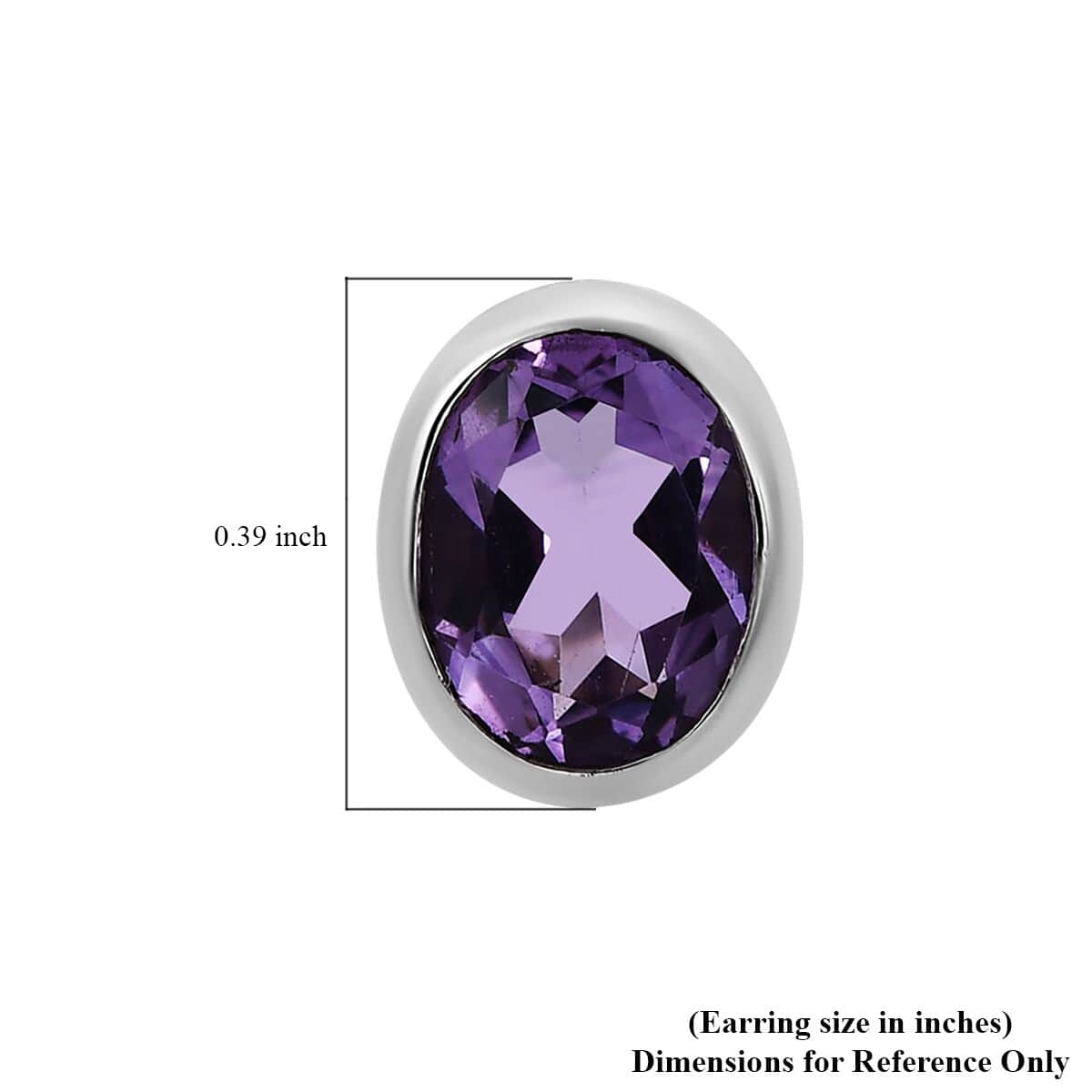Mother’s Day Gift Bali Legacy Amethyst Stud Earrings in Sterling Silver 0.40 ctw image number 5