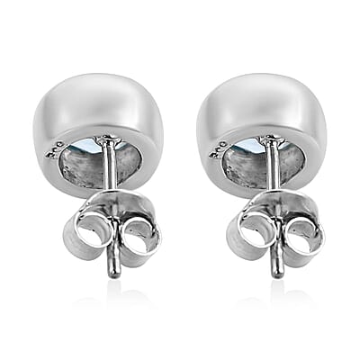 Bali Legacy Sky Blue Topaz Stud Earrings in Sterling Silver 0.60 ctw