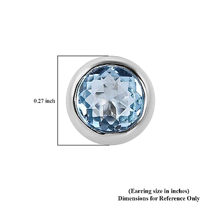 Bali Legacy Sky Blue Topaz Stud Earrings in Sterling Silver 0.60 ctw