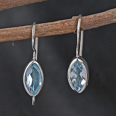 Bali Legacy Sky Blue Topaz Earrings in Sterling Silver 0.55 ctw
