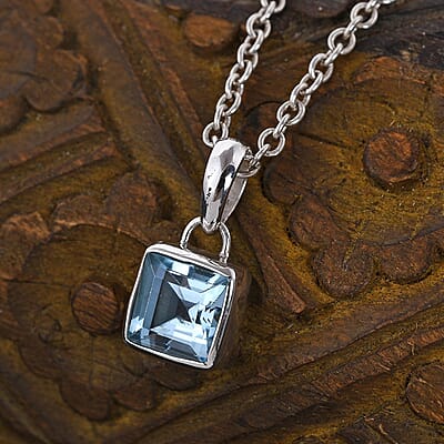 Bali Legacy Sky Blue Topaz Pendant in Sterling Silver 0.65 ctw
