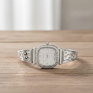 Foot Print in the Sand Strada Japanese Movement Simulated MOP Dial Watch in Silverstone and Stainless Steel