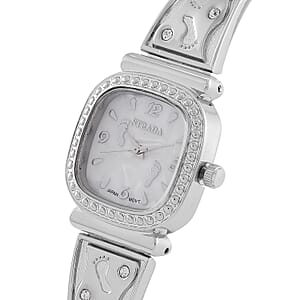 Foot Print in the Sand Strada Japanese Movement Simulated MOP Dial Watch in Silverstone and Stainless Steel