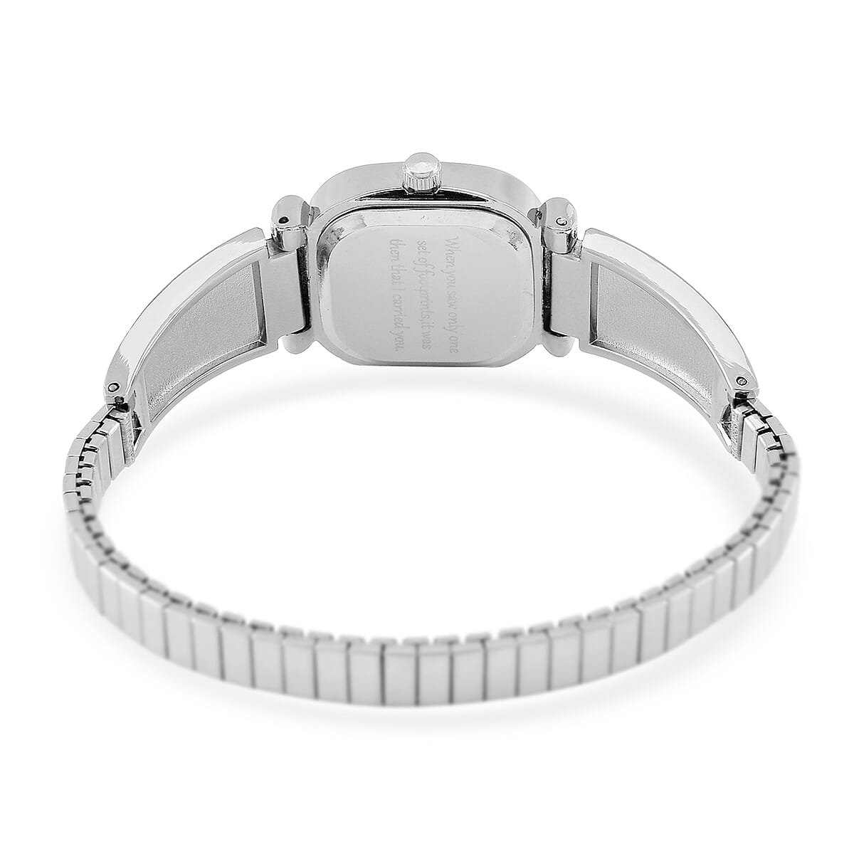 Foot Print in the Sand Strada Japanese Movement Simulated MOP Dial Watch in Silverstone and Stainless Steel image number 5