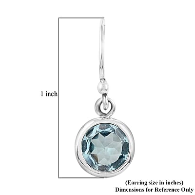 Bali Legacy Sky Blue Topaz Earrings in Sterling Silver 0.60 ctw